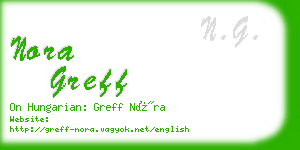 nora greff business card